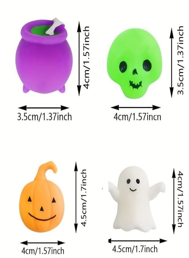 Cherislpy 36Pcs Halloween Kawaii Squishies Treasure Box Mini Mochi Squishy Squeeze Toys Stress Reliever Anxiety Packs for Kids Halloween Party Favors (Halloween) - Image 3